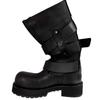 Bajia retro belt buckle venom boots summer new bundle mouth big tube circumference thick bottom heightening punk locomotive boots