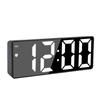 LED Mirror Alarm Clock Smart Digital Clock with Voice Control Multifunction Large Display Silent Movement