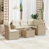 VidaXL Garden Lounge Set with Cushions 6 Pcs Beige Braided Resin 3251315