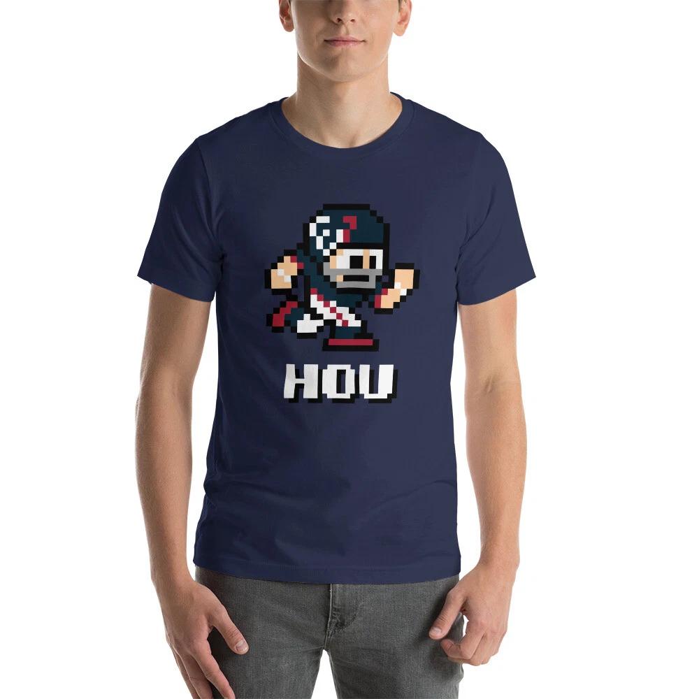 Houston Texans NES Football Player 8-bit Tecmo Super Bowl Nintendo T-Shirt XL
