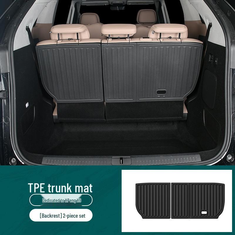 XPeng X9 TPE Trunk Mat: Eco-friendly, Waterproof, Wear-resistant Car Interior Accessory.