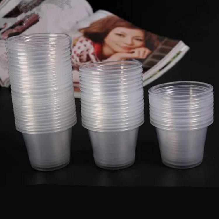 

50 шт. одноразовых стаканчиков для питья, прозрачные ветрозащитные стаканчики для свечей, 80 мл, полипропиленовые пластиковые маленькие стаканчики для десертов, принадлежности для домашней вечеринки прозрачный
