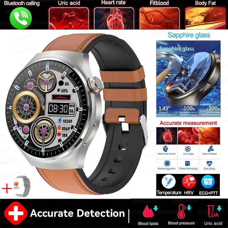 2025 Nuovo Orologio Smart Grado Infermieristico Sanitario Uomo Tracker Lipidi nel Sangue Acido Urico ECG+PPG Orologio Chiamata Bluetooth Smartwatch Per Xiaomi