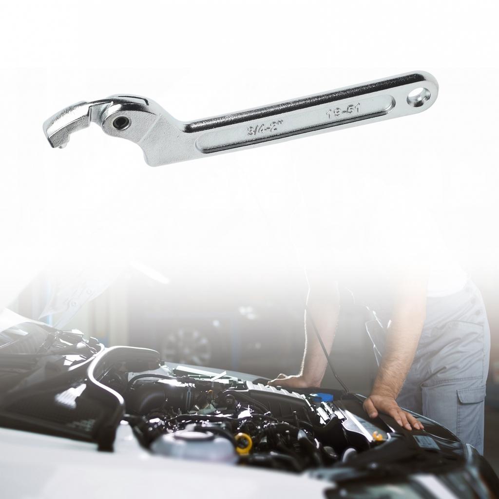 Adjustable Hook Spanner Wrench for Motorcycle Shocks with Non Slip Grip Handle
