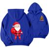 Unisex Merry Christmas Santa Claus Graphic Hoodie, Snowman Print Oversized Pullover Sweatshirt, Casual Christmas Streetwear Top