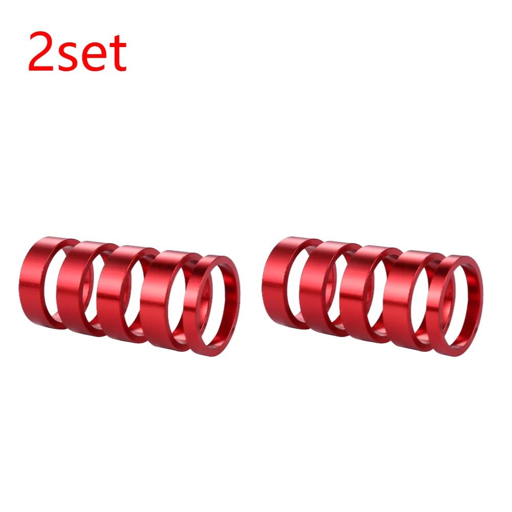 1/2/4set Aluminum Alloy Bike Headset Washer Mountain Bicycle Front Fork Washer Bike Stem Handlebar Spacers Ring Gasket