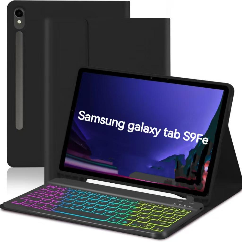 Samsung Galaxy Tab S9 FE 11" Bluetooth-Tastaturhülle mit 7-farbiger Hintergrundbeleuchtung