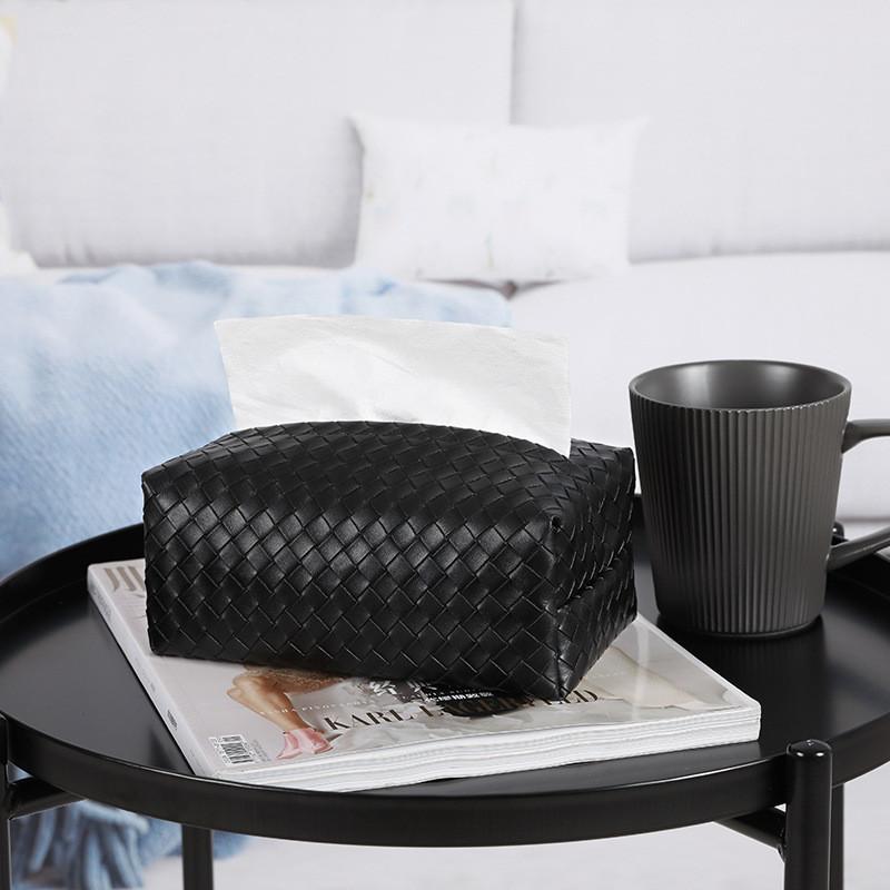 Modern Leather Tissue Box With Multi Use Storage For Living Room And Car Decor