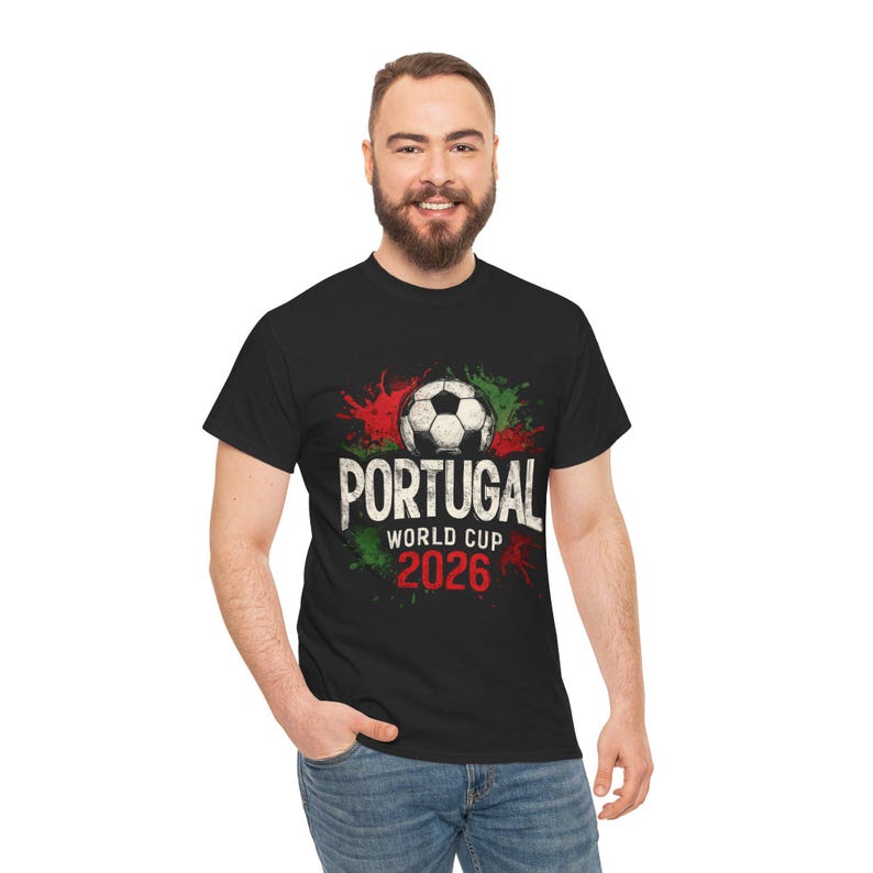 Portugal World Cup 2026 T-Shirt | Red Green Grunge Soccer Fan Tee, Football Supporter Gift, Selecao Shirt
