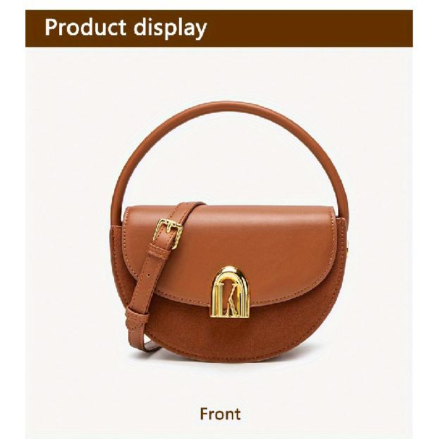2025 Chic Retro Crossbody Bag For Women Fashionable Single Shoulder Handbag With Detachable Strap Magnetic Closure