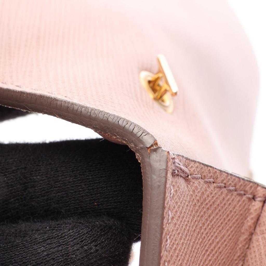 Used Salvatore Ferragamo Vara Ribbon Shoulder Bag Leather Pink Used Women