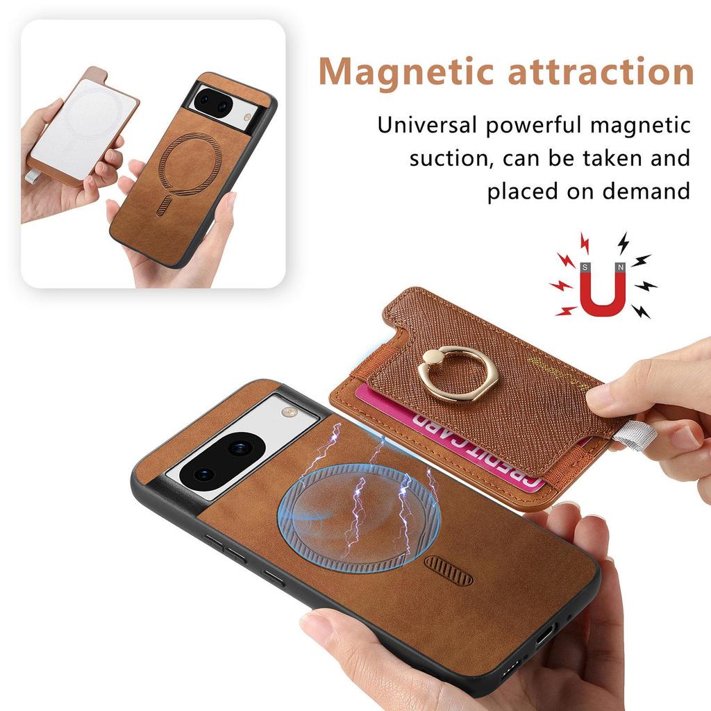 Google Pixel 10 Pro Case with Magnetic Ring & Card Holder, Compatible with Pixel 9A