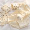 Ladies' Breathable Cartoon Cotton Underwear - Comfortable Antibacterial Waistband Triangle Pants