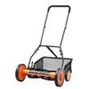 18" Push Reel Lawn Mower 5-Blade Adjustable Height Grass Catcher 4 Wheels