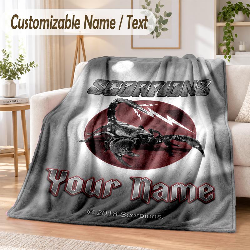 Personalisierte Flanelldecke mit Skorpion-Print, warme, gemütliche Decke für Sofa, Bett, Zuhause