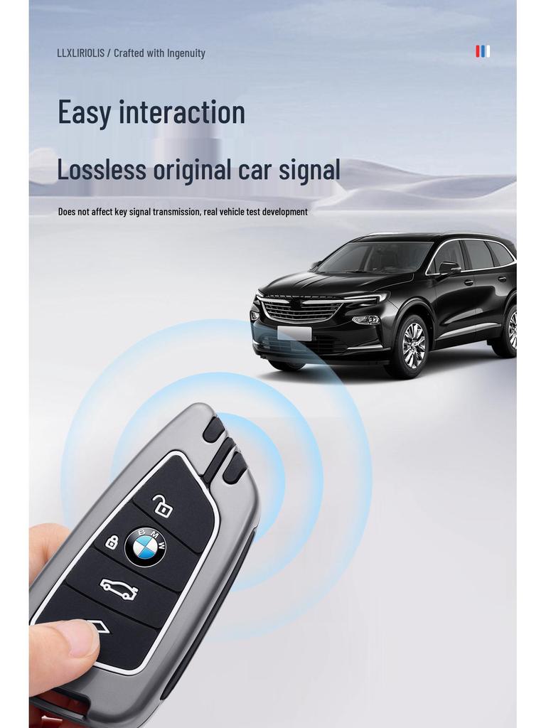 Kompatible BMW Schlüsselhülle für 1, 3, 5, Neue 7er Serie, X1, X2, X3, X5, 530, i3