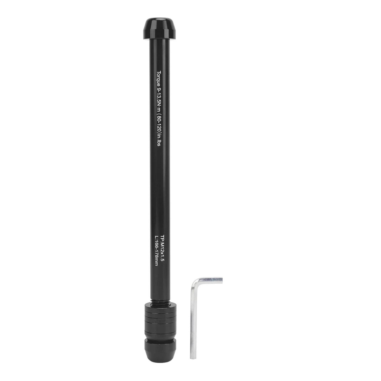 Mountain Road Bike Thru Axle M12xP1.5 Aluminum Alloy Bicycle Thru Axle Cycling Parts чёрный