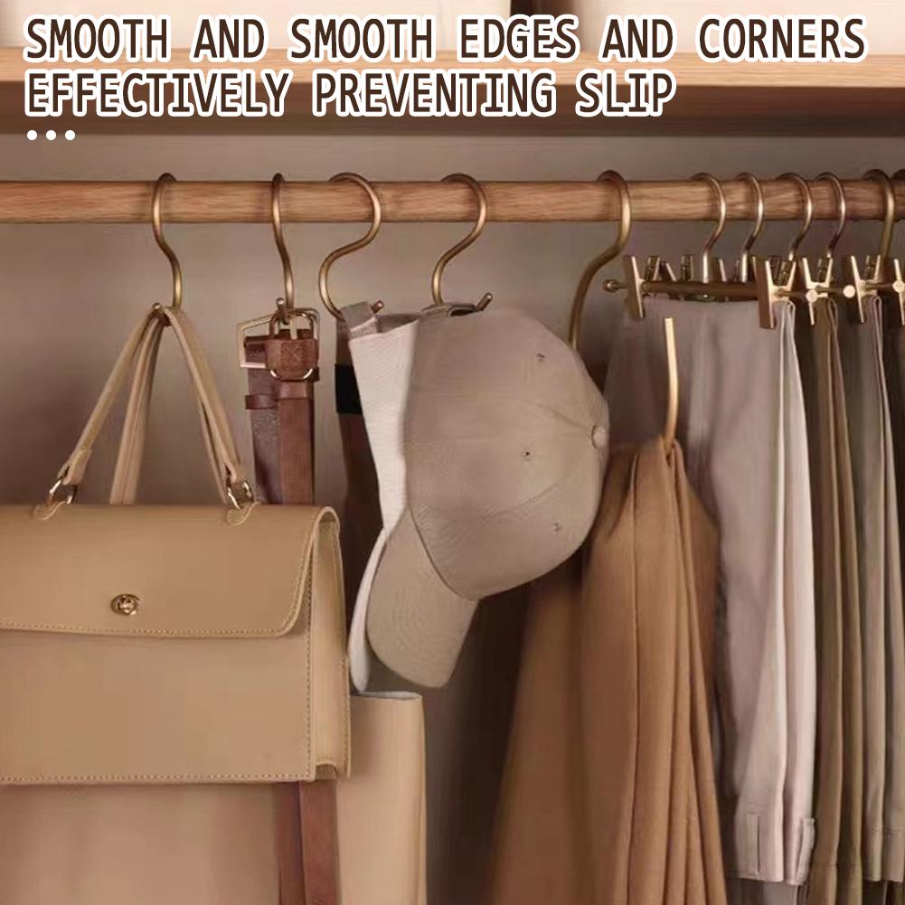 Multi-function Rack Hook,Heavy Duty Hanger, Aluminium Alloy S Hanging Hooksfor Bedroom Kitchen Hats Belt Bags Jeans Towels,5Pcs