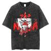 Vintage  Wash  T-shirt  Do  Old  Japanese  Anime  Akira  Street  Casual  Short  Sleeve  Harajuku  Cotton Neutral Top