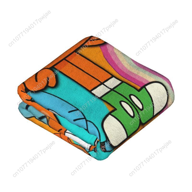 The Magical World of Gumball Flannel Blanket - Soft and warm for the couch bed camping travel - Vibrant Custom blankets