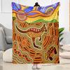 Australische Aboriginal Stijl 111 Deken Warm Decor Geweldig voor Beddengoed Zeezicht Bank voor Alle Gelegenheden Speels Ontwerp Cadeaus Voor Familie Of Vrienden