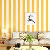 Vertical Stripe Self-adhesive Wallpapers Warm Yellow Waterproof and Moisture-proof Household Thickened Bedroom Living Room
