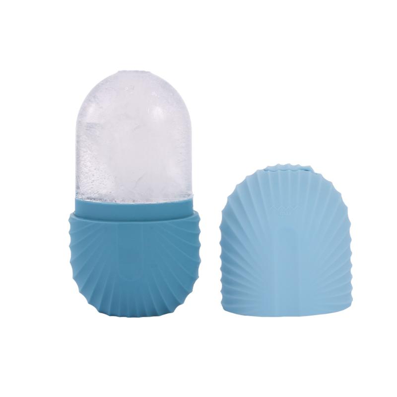 Shell-Shaped Silicone Face Ice Roller, Reusable Ice Cube Tray for Facial Massage and Skin Care