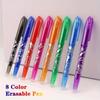Set da 8 pezzi Penna Gel Cancellabile Multicolore Punta da 0,5 mm Pittura Scrittura Disegno Scuola Nero Blu Rosso Rosa Arancione Verde Viola Azzurro