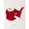 Baby Christmas Clothes, Winter Fleece Version, Red Christmas Romper Jumpsuit Set for Boys and Girls