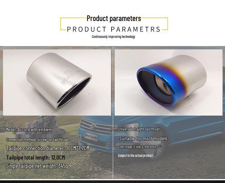 08-13 Guangben Accord Stainless Steel Muffler Exhaust Pipe with Logo