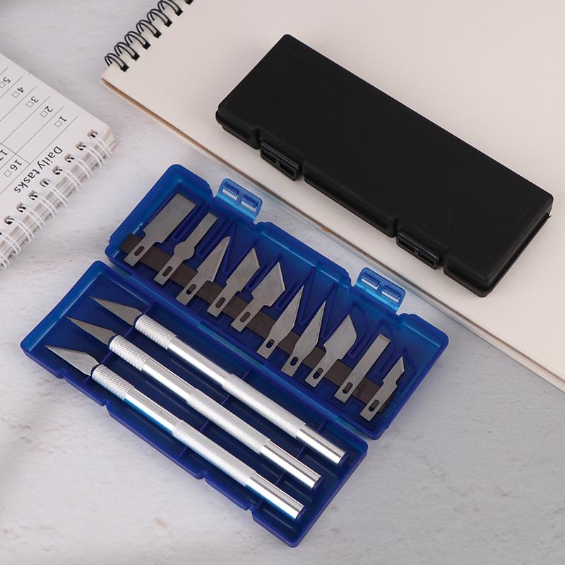 13Pcs Metal Art Knife Aluminum Alloy Carving Knife Tool Set - Perfect For Paper-Cut, Handcraft & Model Making