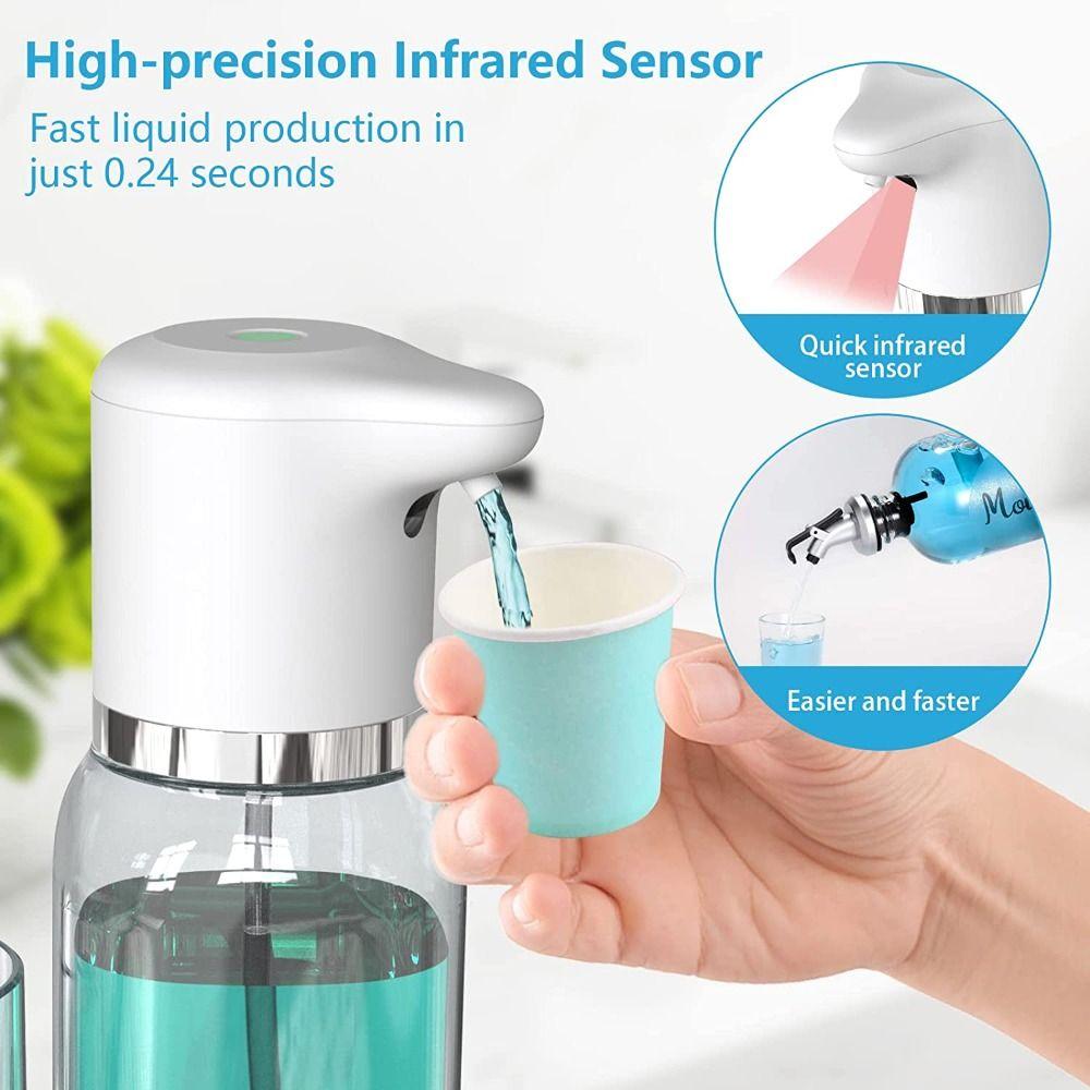 Detachable Smart Mouthwash Dispenser Infrared Sensor Soap Liquid Container  Hotel