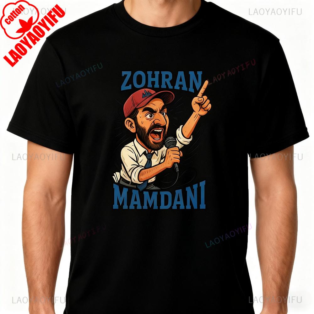 Zohran Mamdani Speech Funny TShirt Creative Design Novelty Tshirt Men Unisex Streetwear Support Zohran Clothing Cotton Tee Tops
