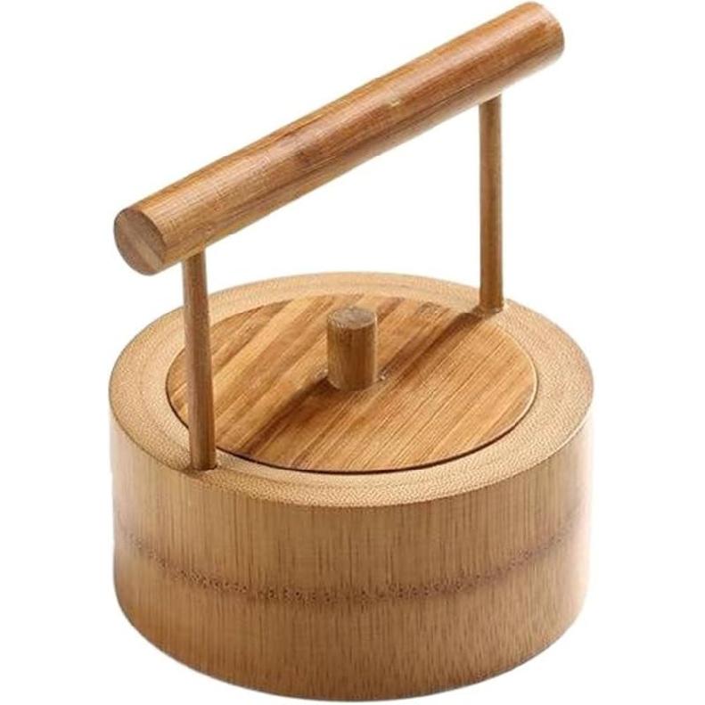 FARZI Portable Bamboo Cabas Gift Box Bamboo Portable Snack Basket Desktop Tea Box Dried Fruit Tray Storage Fruit Snack Basket Zhuzhiyuanxingdaigai