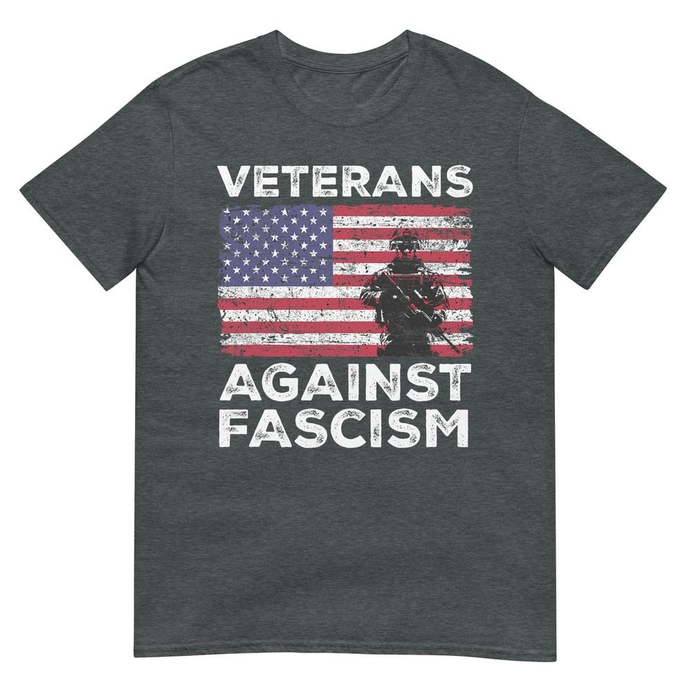 Veterans Against Fascism Vintage Us Army Patriotic Soldier TShirt