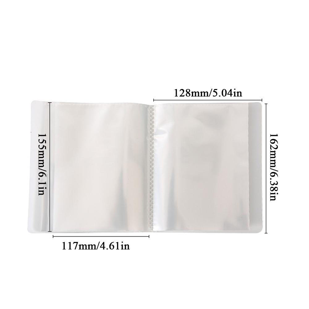 40pcs A6 Transparent Photo Postcard Organizer Album Pocket Style Storage Book Simple Large-Capacity Waterproof Storage Booklet