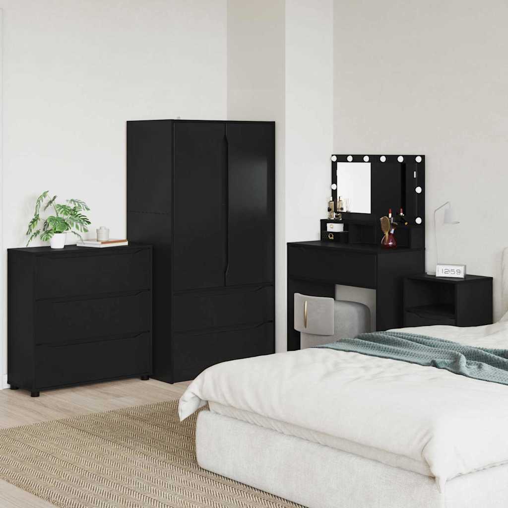 Storage Cabinet Black 80 x 31 x 81 cm Particleboard