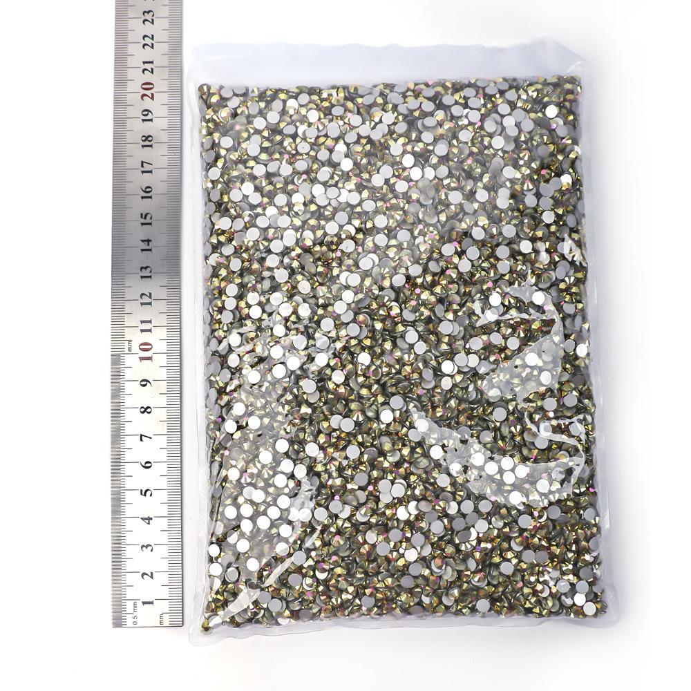Weichen Big Bag Flat Bottom Diamond Color Plated Crystal Diamond Decorative Rhinestone Diy Nail Art Glass Jewelry Accessories