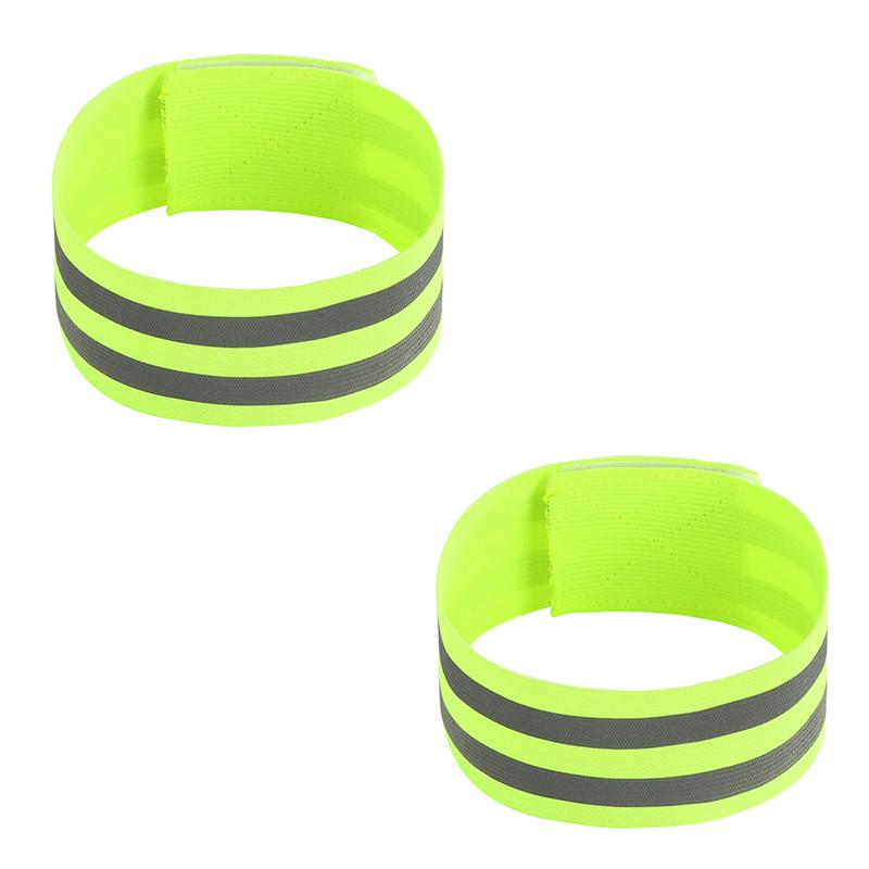 

2PCS Reflective Bands Elasticated Armband Wristband Ankle Leg Strap Safety Reflector Tape Strap for Night Jogging Walking Biking
