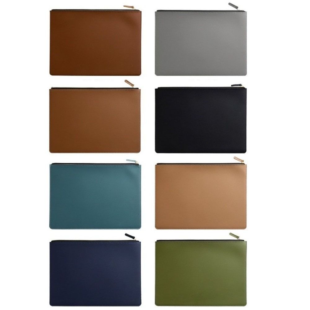 Waterproof Document Bag Zipper Bag Information Bag File Storage Clip  School Office Supplies