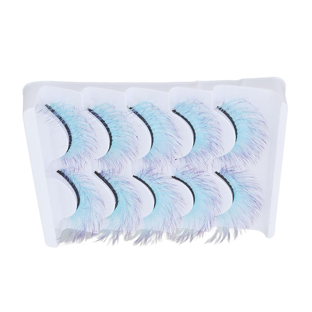 5pcs Colorful Eyelashes Dramatic Gradient Color False Eyelashes   3D  Ing Fake Eyelashes