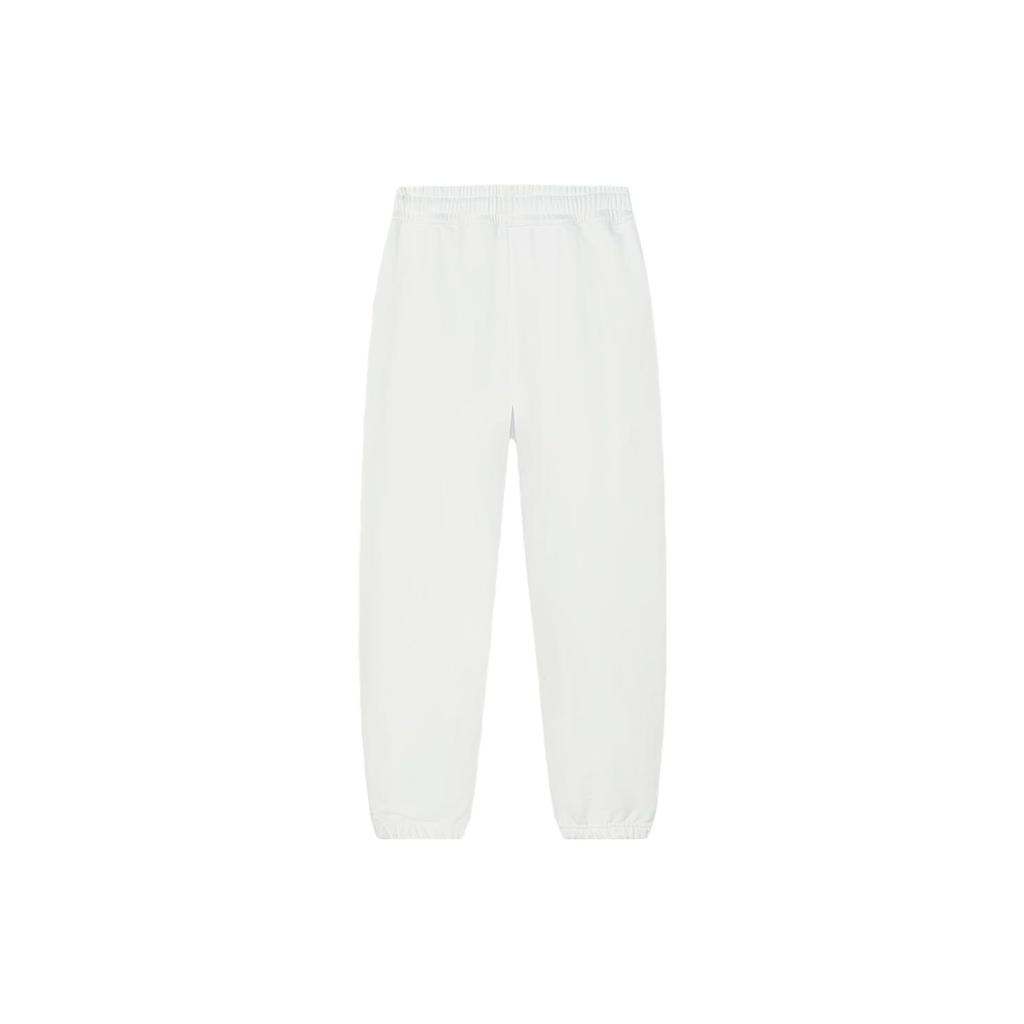 FILA Solid Color Cuffed Casual Knit Sports Pants Men bottoms Cloud-White F11M345603F-WT
