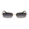 Chanel Gradient Design Metal Rectangular Sunglasses Unisex Sunglasses Light-Gold CH4295C134S6