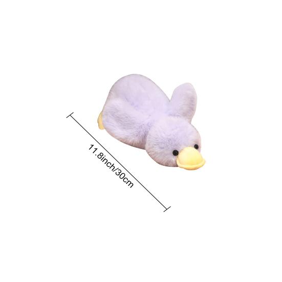 Lying Duck Plush Toy Yellow Duck Plushie Stuffed Animal Comfort Doll Pillow Home Office Bedroom Decoration Kids Adults Birthday Gift