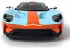 Maisto 2019 Ford GT Blue with Orange Stripes 1/18 Scale Special Edition Diecast Car with Opening Doors and Hood