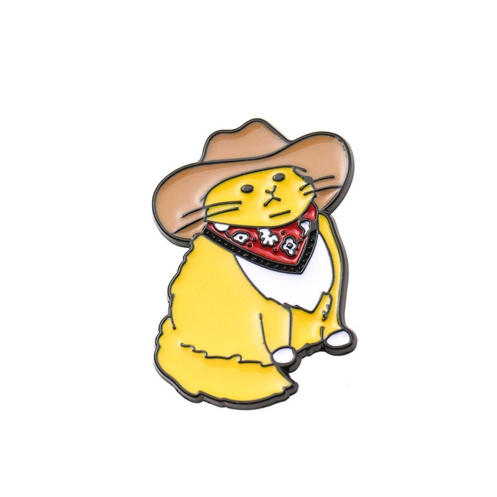 

Cowboy Cats Enamel Pins Metal Lapel Badges Funny Brooches Kids Friends