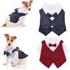 Ropa para mascotas Camisa para perro Esmoquin para perro Camisa con pajarita para perro niño Fiesta de boda Bulldog Pug Disfraz de cachorro Mascota Teddy Trajes finos de verano