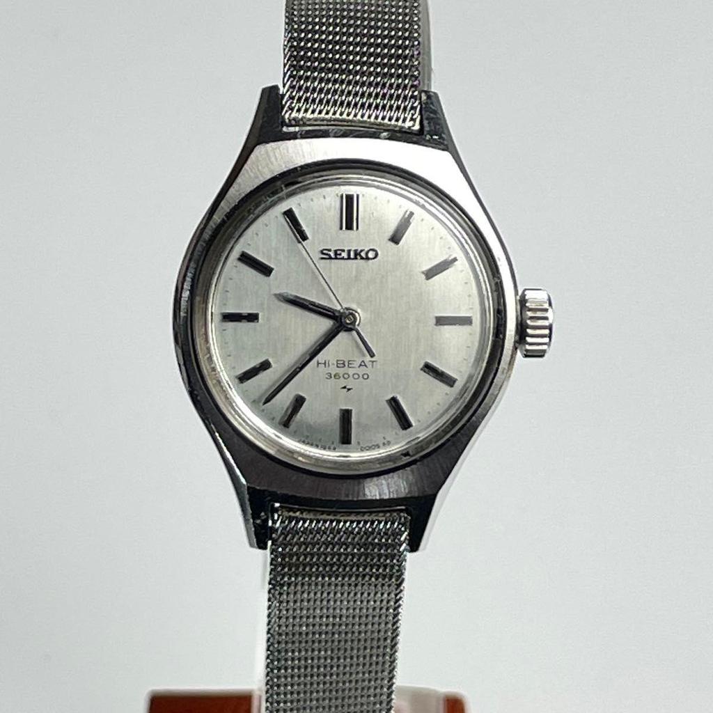 Used SEIKO HI-BEAT 36000 Ladies' Manual-Winding Watch, Silver Dial, Working