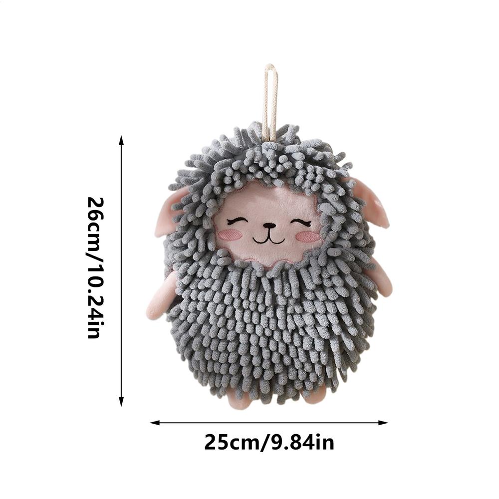 

Kitten, lamb, Snow Neil, hand towel, hanging type, thick, super absorbent, quick drying, bathroom, household cute Washcloth сірий