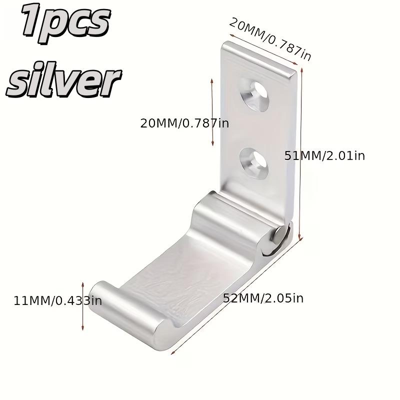 1pcs Heavy-Duty Aluminum Alloy Folding Coat Hooks – Wall-Mounted, Rust-Resistant, for Coats, Towels, Hats, Bags, Gear